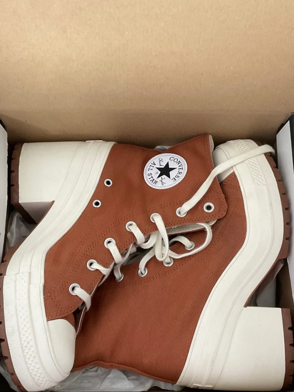 Terra Cotta Heeled Chucks